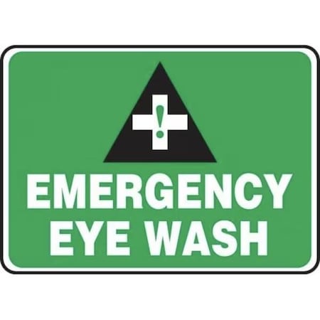 Accuform Emergency Eye Wash, Adhesive Poly, 7 in x 10 in, Adhesive FRMFSD983VS